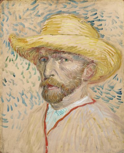 Selbstporträt mit Strohhut von Vincent van Gogh